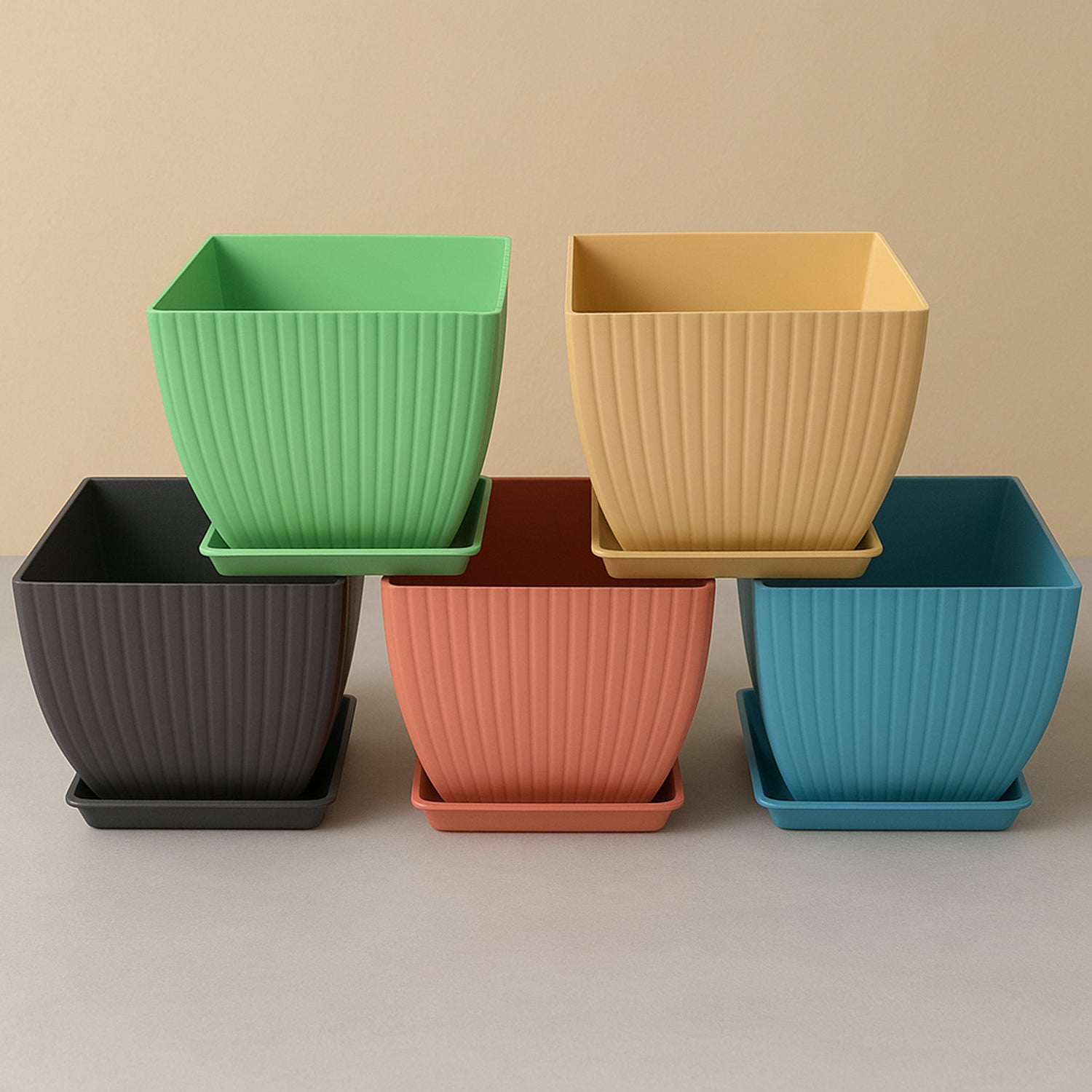 Modern Square Plastic Planters Modern Square Plastic Planters